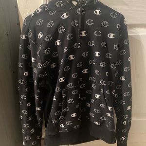 BLACK CHAMPION HOODIE